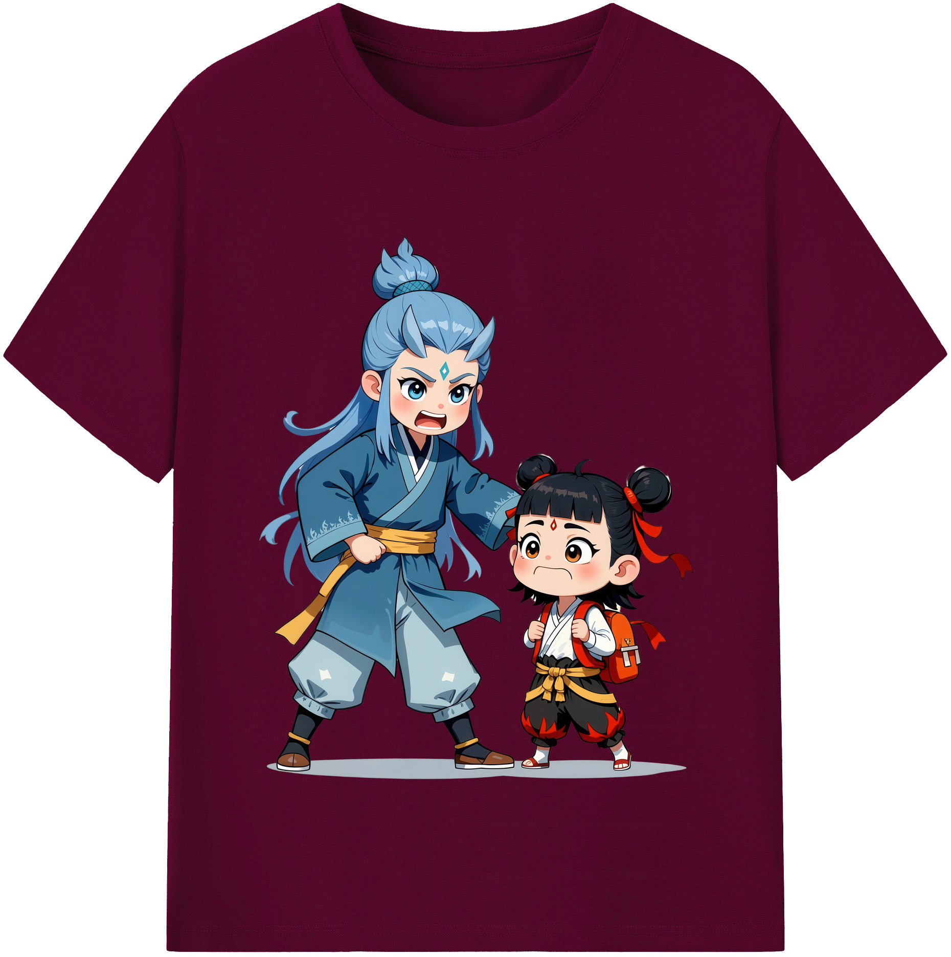 （画像用） Ne Zha 2 ナタ 魔童の大暴れ レディースカジュアルプリントTシャツ（綿100％）